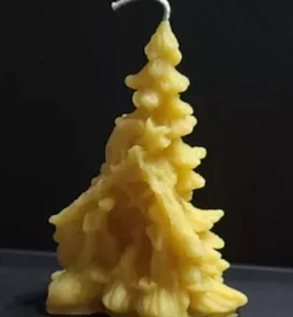 Beeswax Candle Tree with Nativity