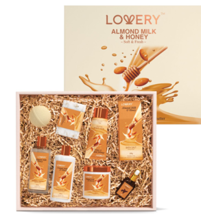 Bath Gift Set-Honey & Almond Milk