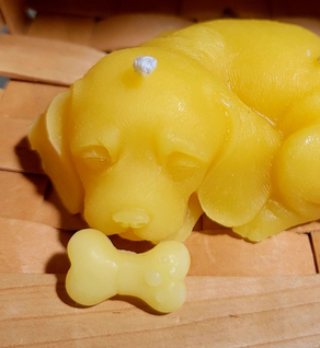Dog Candle 100% Beeswax